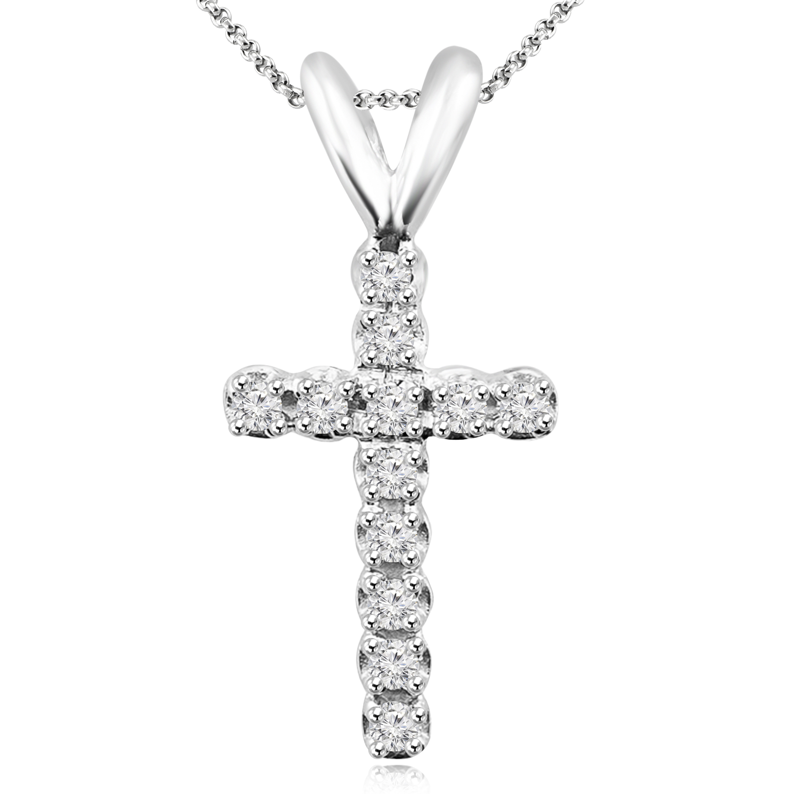 vs1 diamond cross pendant