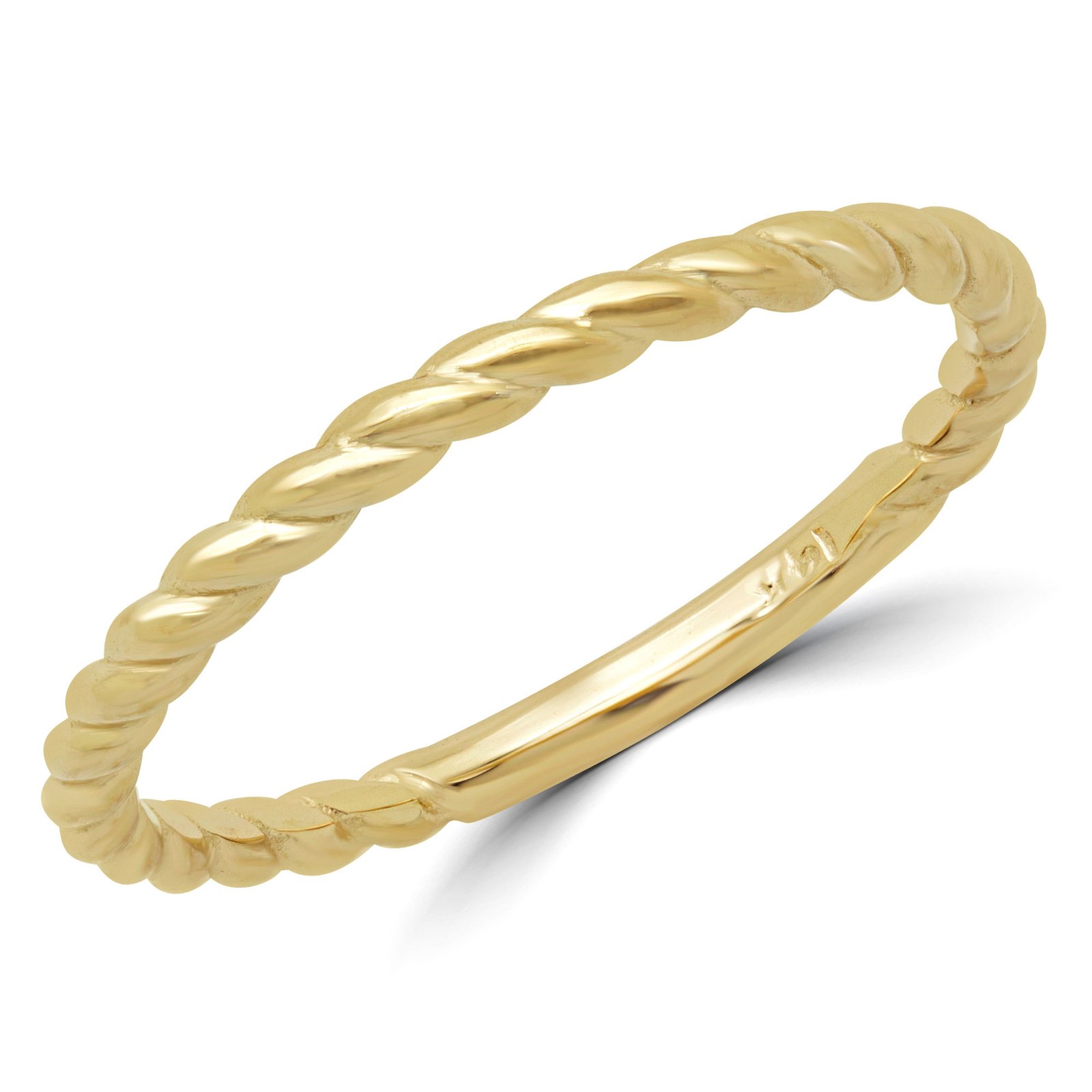 Braided Rope Classic Wedding Band Ring in 14K Yellow Gold (MD180604) | eBay